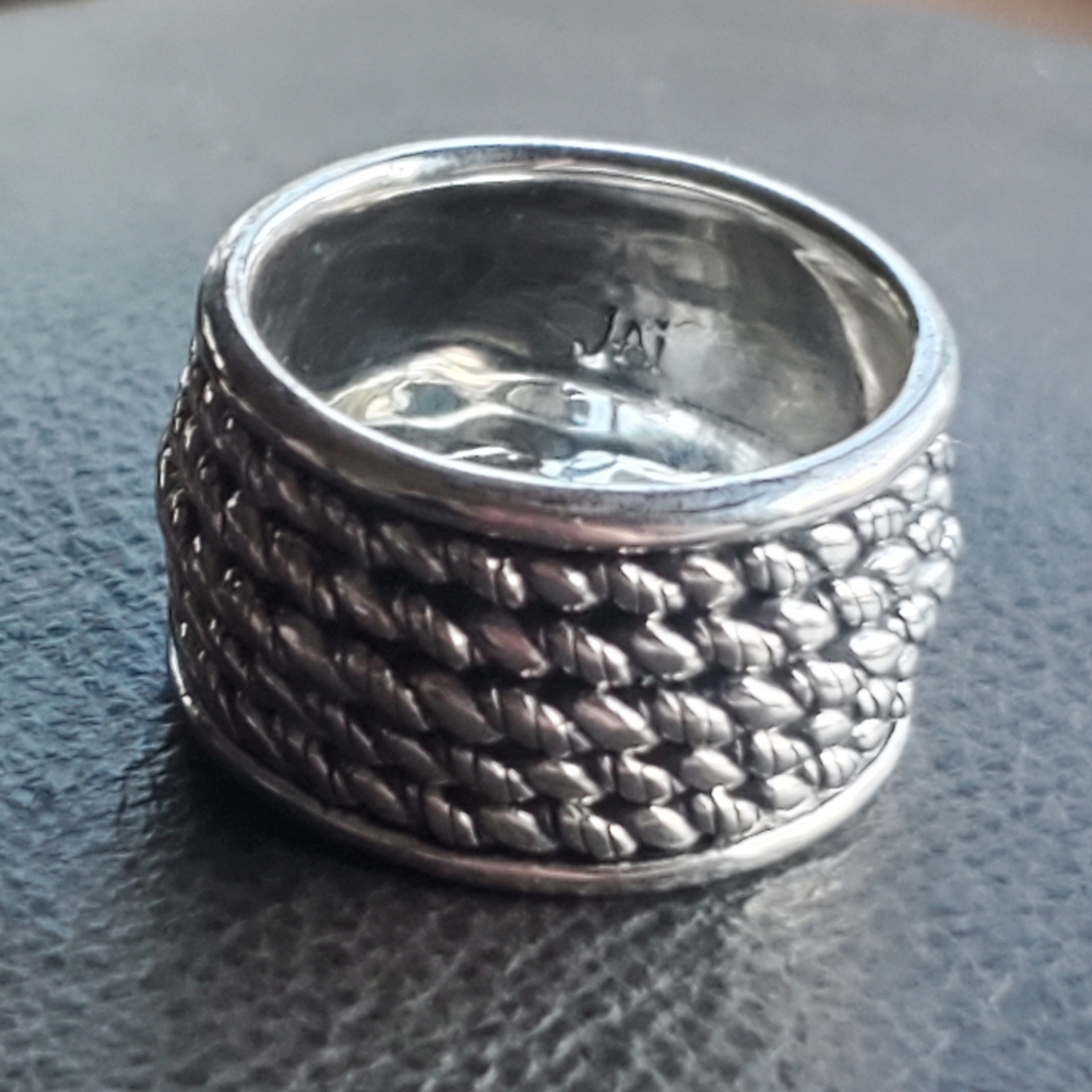 John Hardy Sterling Woven Ring